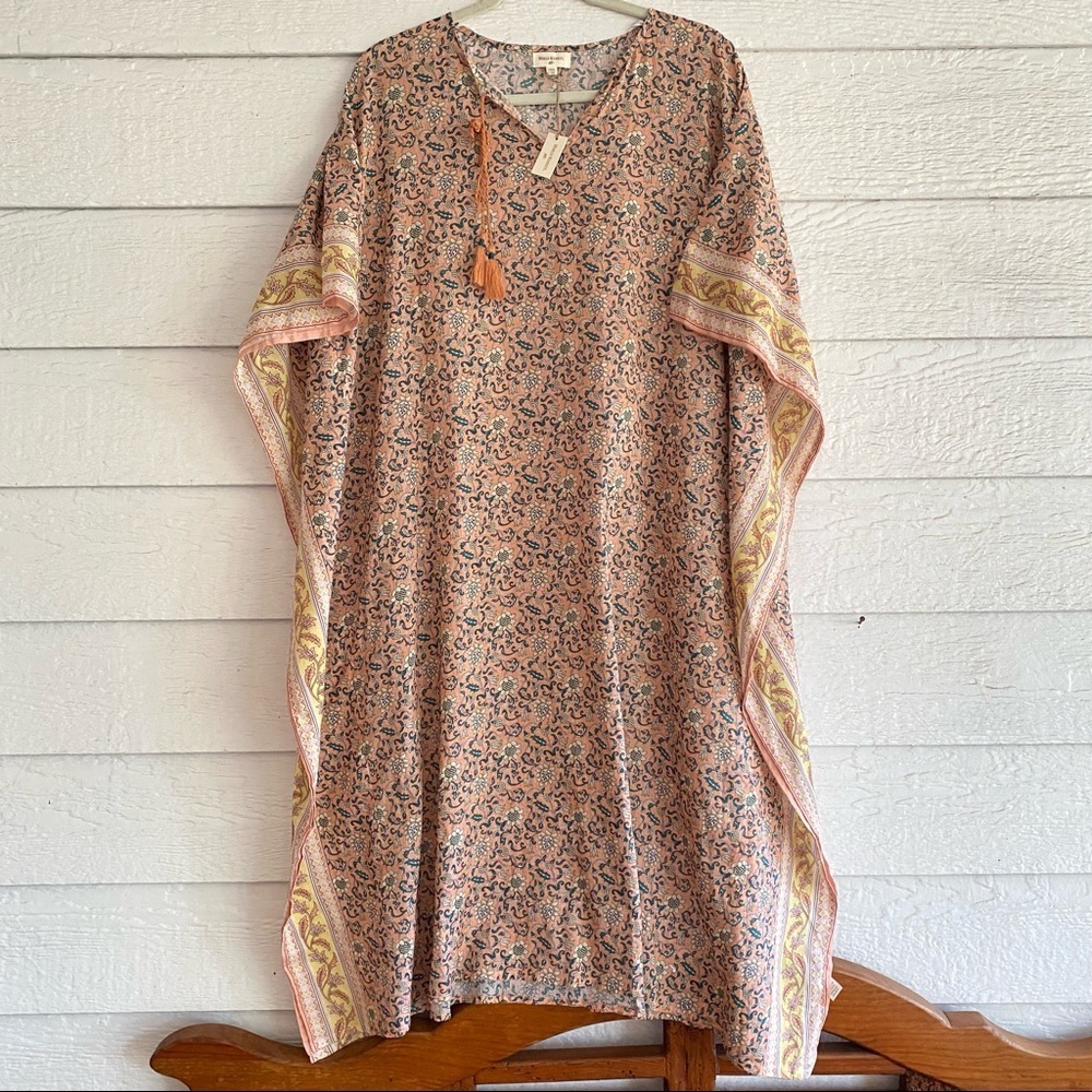 WORLD MARKET | Floral Tassel Poncho One Size